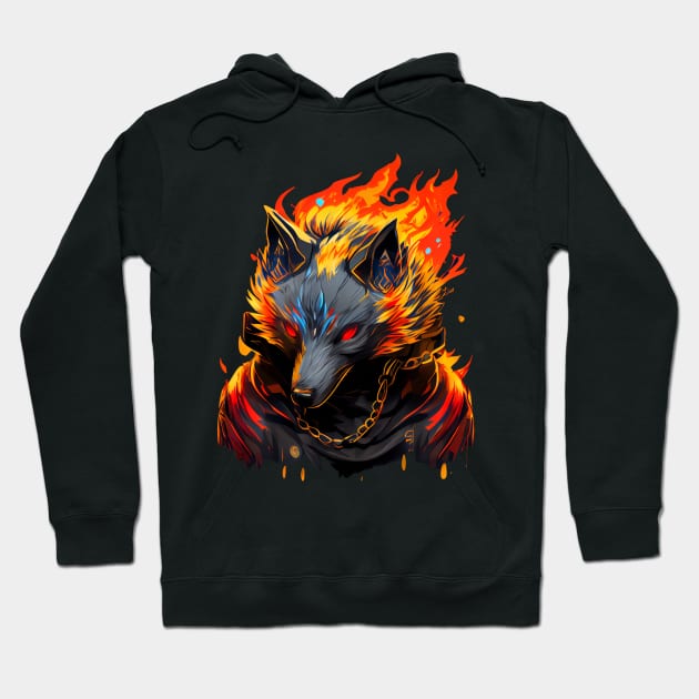 Badass Gangster Fire Fox Hoodie by Say You a Gangsta